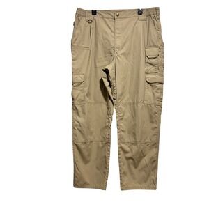 5.11 Tactical Men's Khaki Cargo Pants Size 42x32 Ripstop Outdoor Work Casual